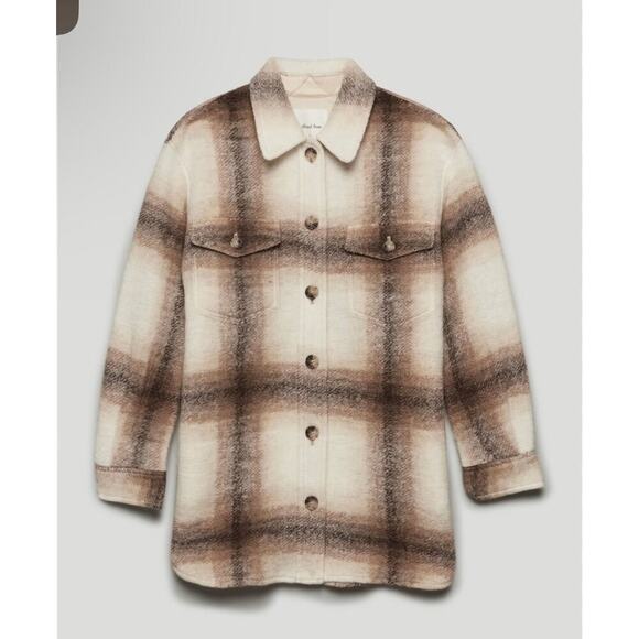 Aritzia Wilfred Free The Ganna Shirt Jacket Brown Tan size Small - Picture 1 of 7